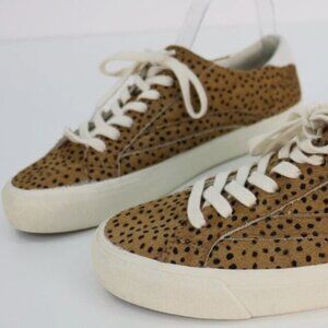 Madewell Sidewalk Sneakers Animal Print Low Top Lace Up Shoes Women's Size 7.5